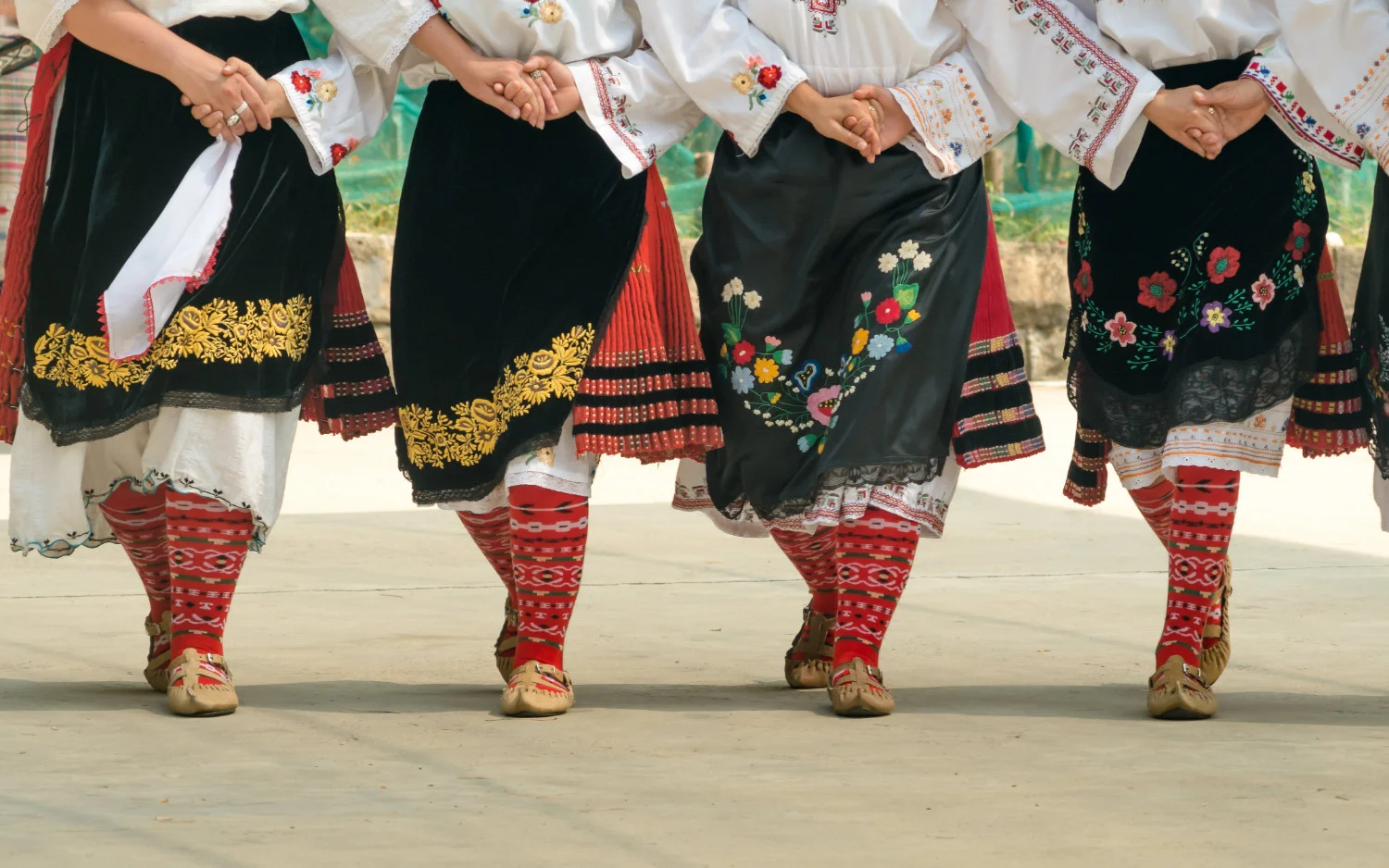 It doesn’t take much for a horo – a traditional circular folk dance – to get underway.